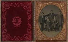 Policeman Posing with Four "Collared" Thugs, ca. 1875. Creator: Unknown