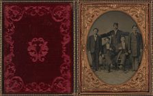 Policeman Posing with Four "Collared" Thugs, ca. 1875. Creator: Unknown