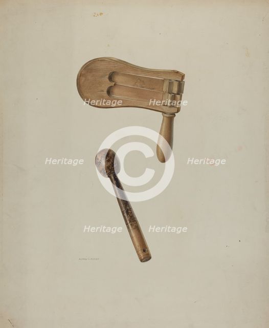 Policeman's Rattle, c. 1939. Creator: Alfred Koehn.