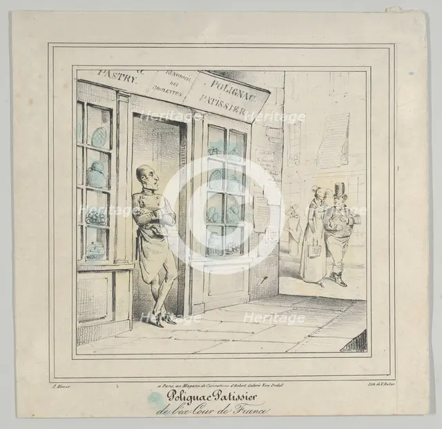 Polignac Patissier de l'ex-Cour de France, 1830. Creator: Marie-Alexandre Alophe.
