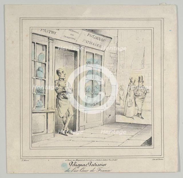 Polignac Patissier de l'ex-Cour de France, 1830. Creator: Marie-Alexandre Alophe.