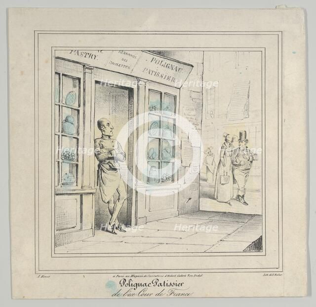 Polignac Patissier de l'ex-Cour de France, 1830. Creator: Marie-Alexandre Alophe.
