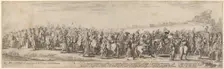 Polish Nobles, His Excellency the Ambassador, and His Carriage, 1633. Creator: Stefano della Bella