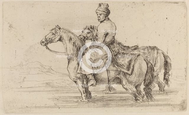 Polish Attendant with Two Horses. Creator: Stefano della Bella.