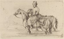 Polish Attendant with Two Horses. Creator: Stefano della Bella