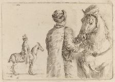 Polish Attendant Holding the Bridle of a Horse. Creator: Stefano della Bella