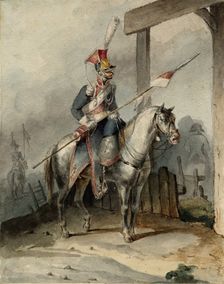 Polish chevauleger of the French Imperial Guard, ca 1808. Artist: Anonymous