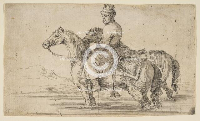 Polish Groom Bathing Horses, ca. 1662. Creator: Stefano della Bella.