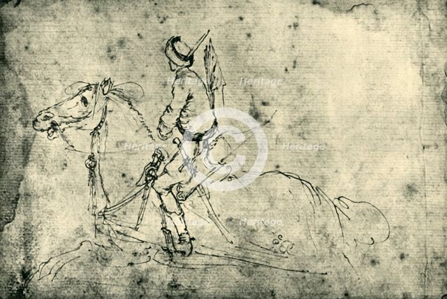Polish horseman, 1633-1634, (1943). Creator: Stefano della Bella.