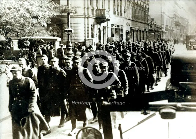Polish prisoners in Warsaw, Poland. Creator: Unknown.