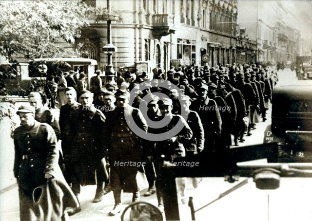 Polish prisoners in Warsaw, Poland. Creator: Unknown.