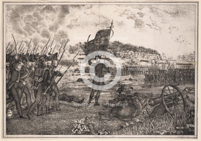 Polish-Russian war scene, 1831, 1831. Artist: Anonymous  