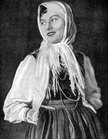 Polish woman in traditional dress, 1936