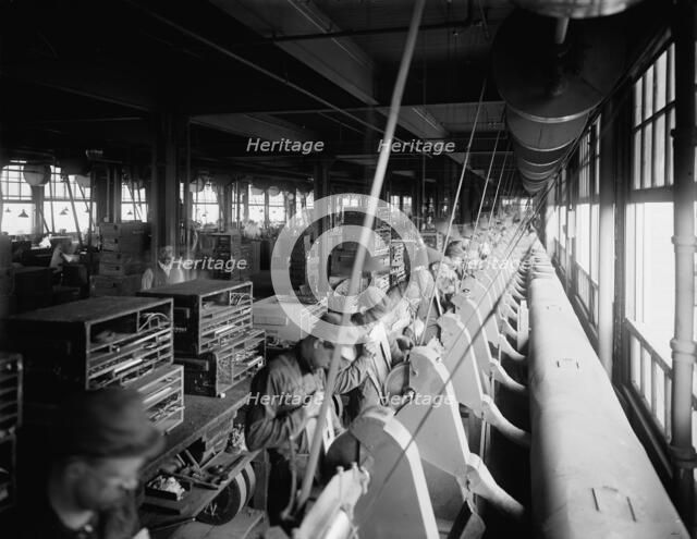 Polishing department, National Cash Register [Company], Dayton, Ohio, (1902?). Creator: Unknown.