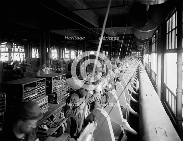 Polishing department, National Cash Register [Company], Dayton, Ohio, (1902?). Creator: Unknown.