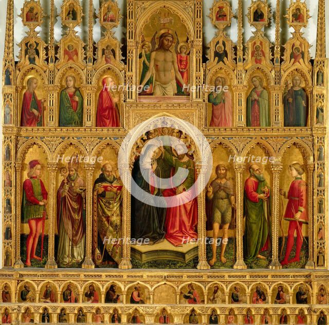 Polittico di Montelparo: The Coronation of the Virgin, 1466. Creator: Alunno, Niccolò (1430-1502).