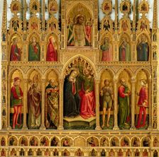 Polittico di Montelparo: The Coronation of the Virgin, 1466. Creator: Alunno, Niccolò (1430-1502)