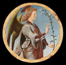 Polittico Griffoni: Angel of the Annunciation, ca 1472-1473. Creator: Francesco del Cossa (1436-1478)