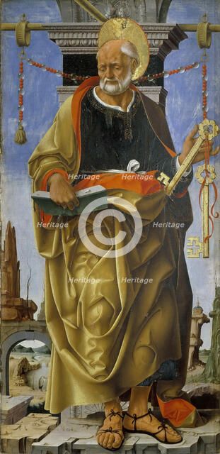 Polittico Griffoni: Saint Peter, ca 1472-1473. Creator: Francesco del Cossa (1436-1478).