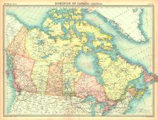 Political map of the Dominion of Canada