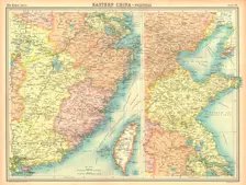 Political map of Eastern China