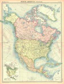 Political map of North America