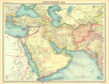 Political map of South Western Asia