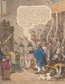 Political-Candour;- i.e.-Coalition-Resolutions of June 14th, 1805.-Pro bono Publi..., June 21, 1805. Creator: James Gillray