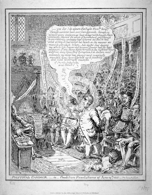 'Political candour - ie Coalition resolutions of June 14th 1805...', 1805.                           Artist: Anon