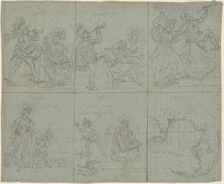 Political Cartoon of the American Civil War, 1860s. Creator: Emanuel Gottlieb Leutze
