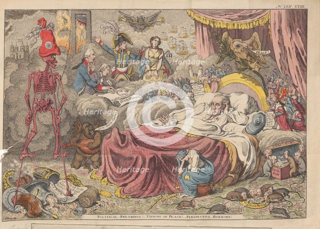 Political dreaming! Visions of peace! Perspective horrors!, 1801.