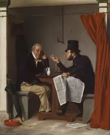 Politics in an Oyster House, 1848. Creator: Richard Caton Woodville