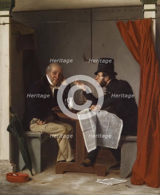 Politics in an Oyster House, 1848. Creator: Richard Caton Woodville.