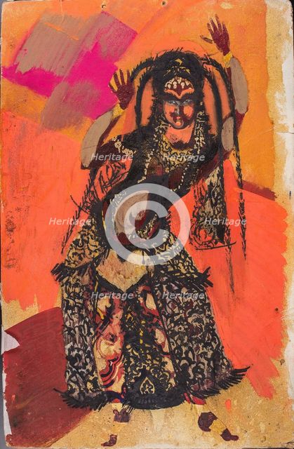 Polovtsian Maiden. Costume design for the opera Prince Igor by A. Borodin, 1934. Creator: Fyodor Fyodorovsky.