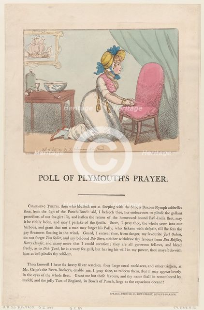 Poll of Plymouth's Prayer, September 20, 1801., September 20, 1801. Creator: Thomas Rowlandson.