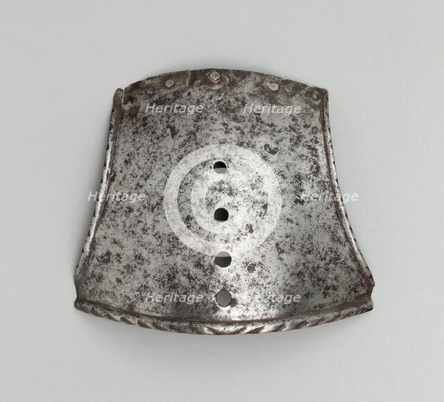 Poll Plate of a Shaffron, Italy, c. 1550. Creator: Unknown.