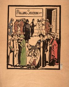 Polling station poster, c1910