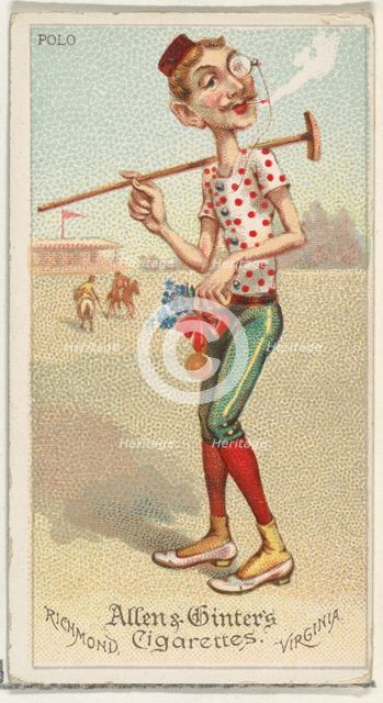 Polo, from World's Dudes series (N31) for Allen & Ginter Cigarettes, 1888. Creator: Allen & Ginter.