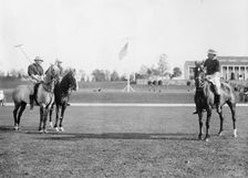 Polo match between American and English teams, 1913. Creator: Bain News Service