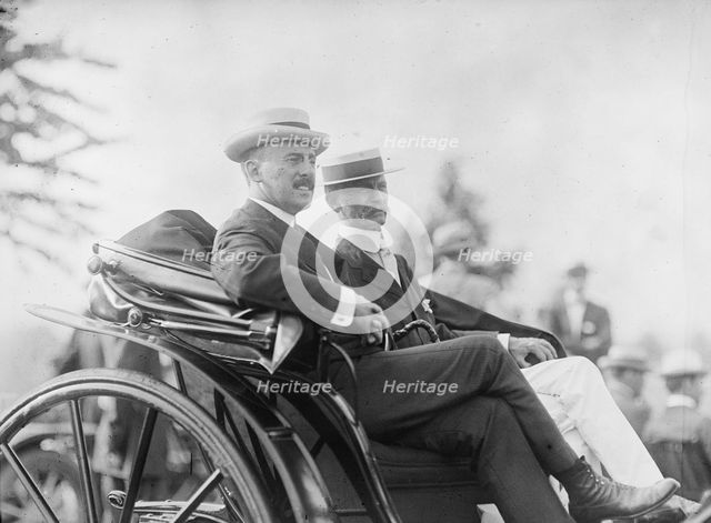 Polo - Secretary Stimson And General Crozier At Game, 1912. Creator: Harris & Ewing.