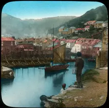 Polperro, Cornwall, late 19th or early 20th century. Artist: Church Army Lantern Department