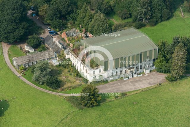 Poltimore House under a protective roof during renovation, Devon, 2020. Creator: Damian Grady.
