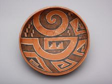 Polychrome Bowl with Abstract Geometric Motifs, 1000/1400. Creator: Unknown