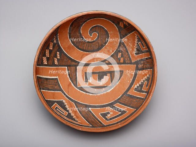 Polychrome Bowl with Abstract Geometric Motifs, 1000/1400. Creator: Unknown.