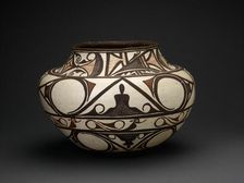 Polychrome Jar, c. 1875. Creator: Unknown