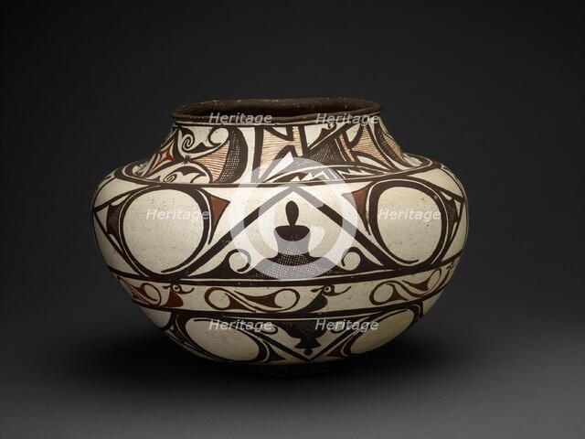 Polychrome Jar, c. 1875. Creator: Unknown.