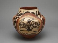 Polychrome Jar, c. 1880. Creator: Unknown