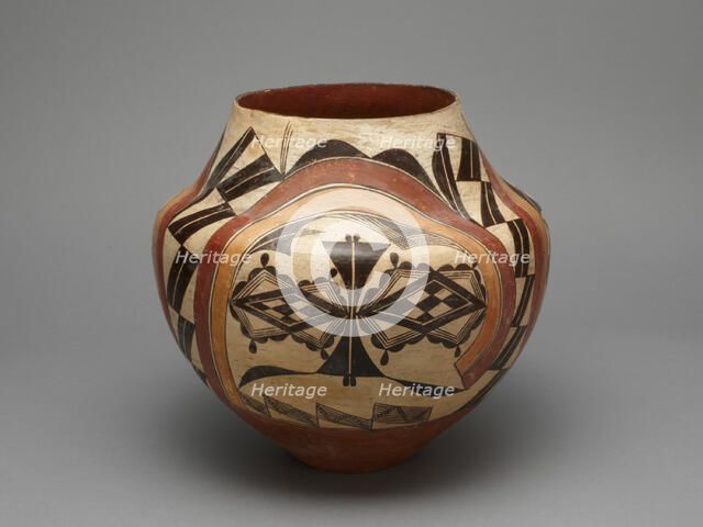 Polychrome Jar, c. 1880. Creator: Unknown.