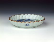 Polychrome saucer dish with cow and donkey, late Ming dynasty, Chongzhen period, China, 1630-1644
