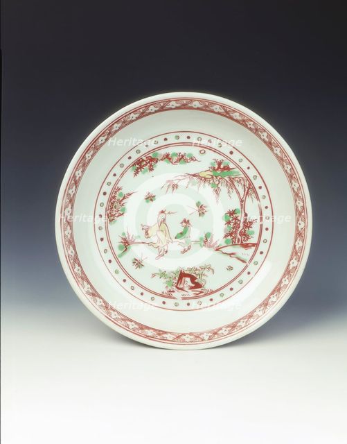 Polychrome saucer, Zhengde period, Ming dynasty, China, 1506-1521. Creator: Unknown.